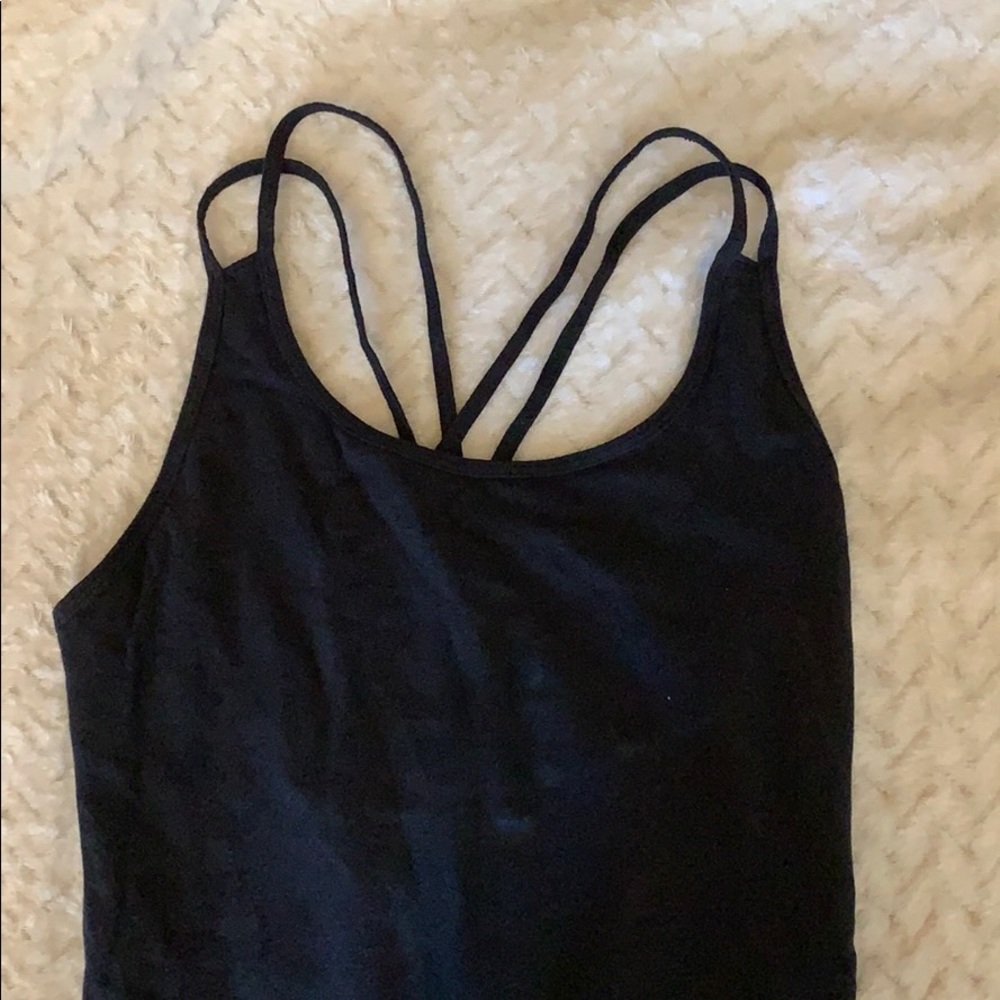 scoop neck strappy bodysuit